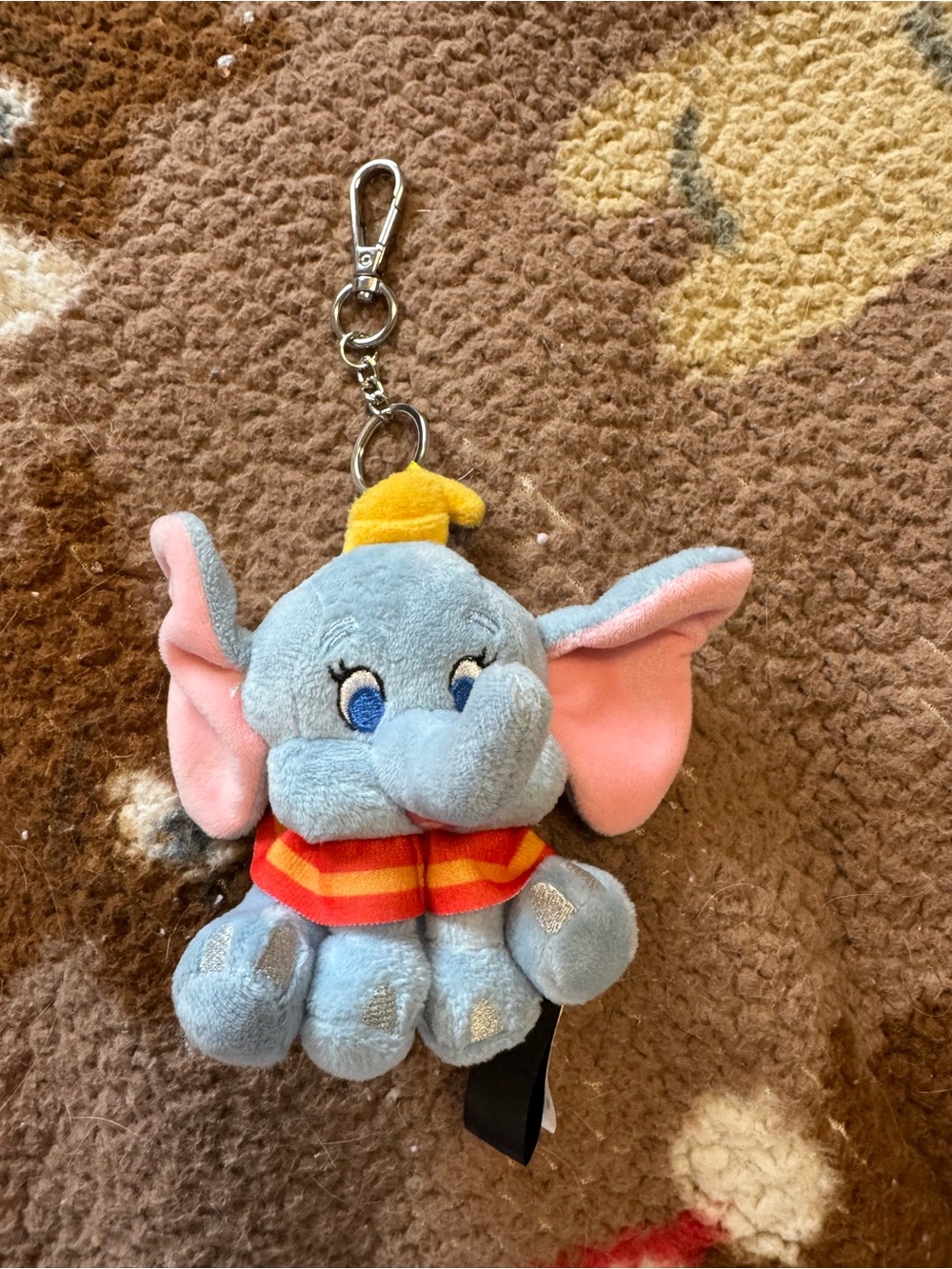 Disney Dumbo Keychain Plush in Blue, Pink, Yellow